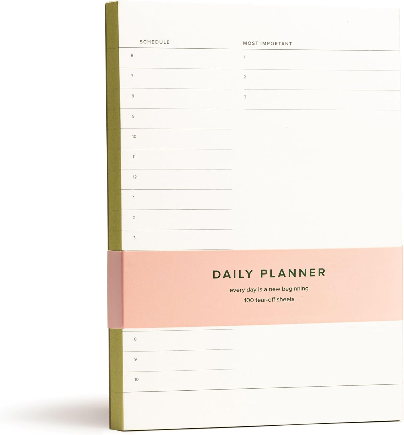 Daily and Weekly To-Do List Notepad â Desk Pad for Work and Study, Lime, 8x6 Inches