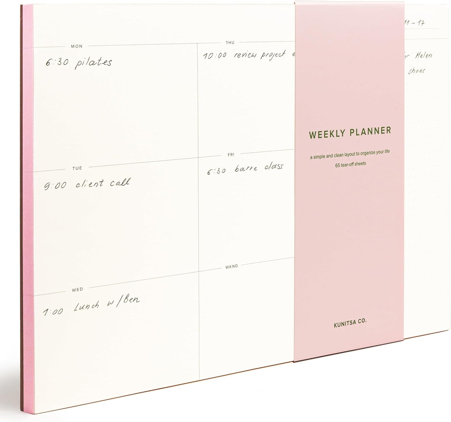 Daily and Weekly To-Do List Notepad â Desk Pad for Work and Study, Pink, 11.7x8.3 Inches