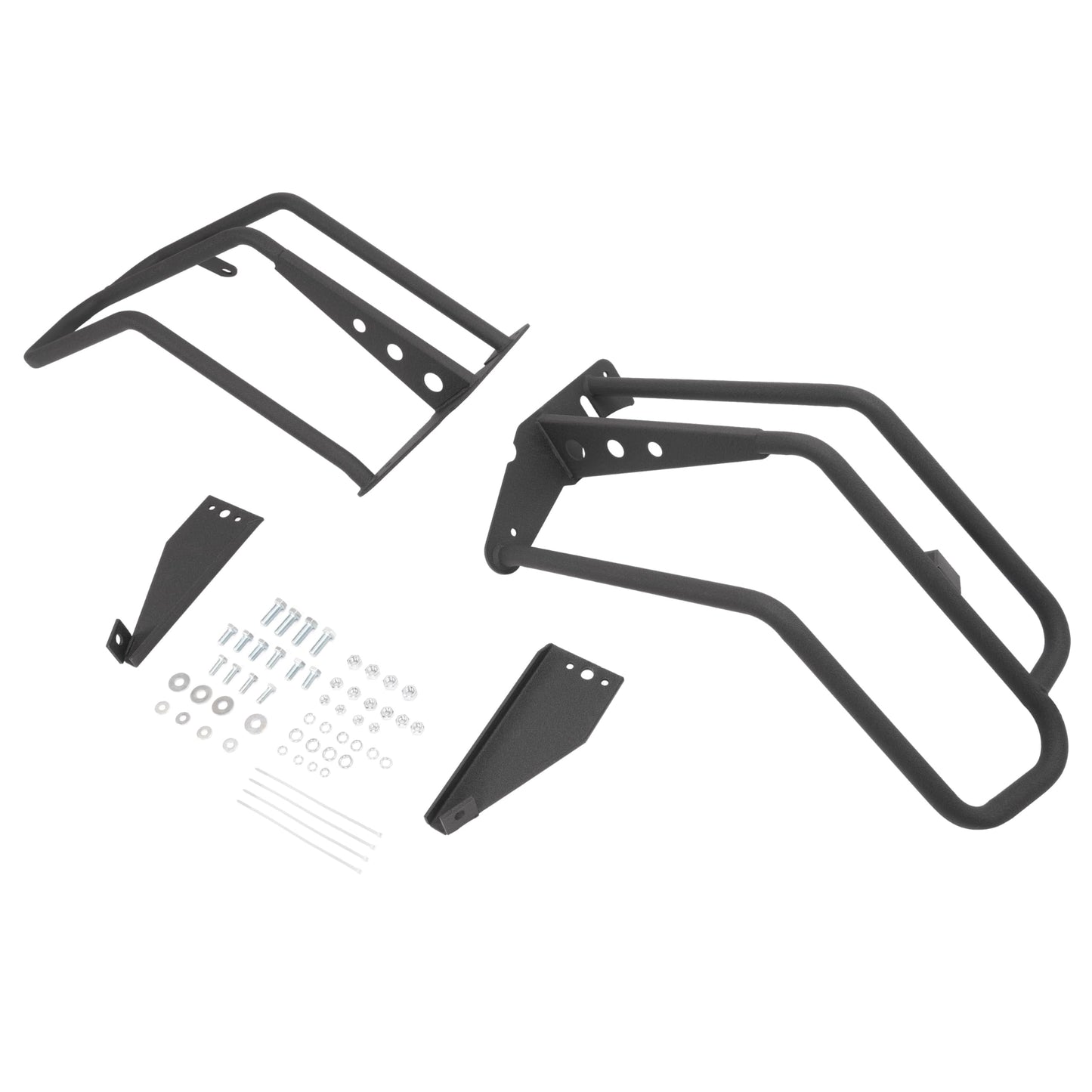 HECASA Brush Guard for 2003-2011 Ford Crown Victoria, Steel, Black, Model CB-2447, Wraparound Design