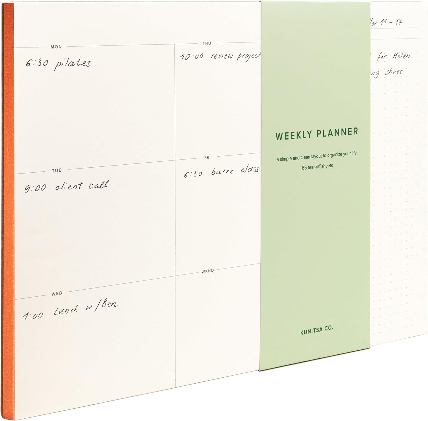 Daily and Weekly To-Do List Notepad â Desk Pad for Work and Study, Orange, 11.7x8.3 Inches