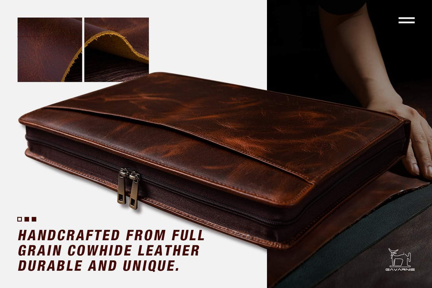 Personalized Leather Portfolio Padfolio for Men, Engraved Gifts for Father's Day for Husband from Wife, Customized Leather Gifts Present for Son/Dad, for Birthday, Oil Wax