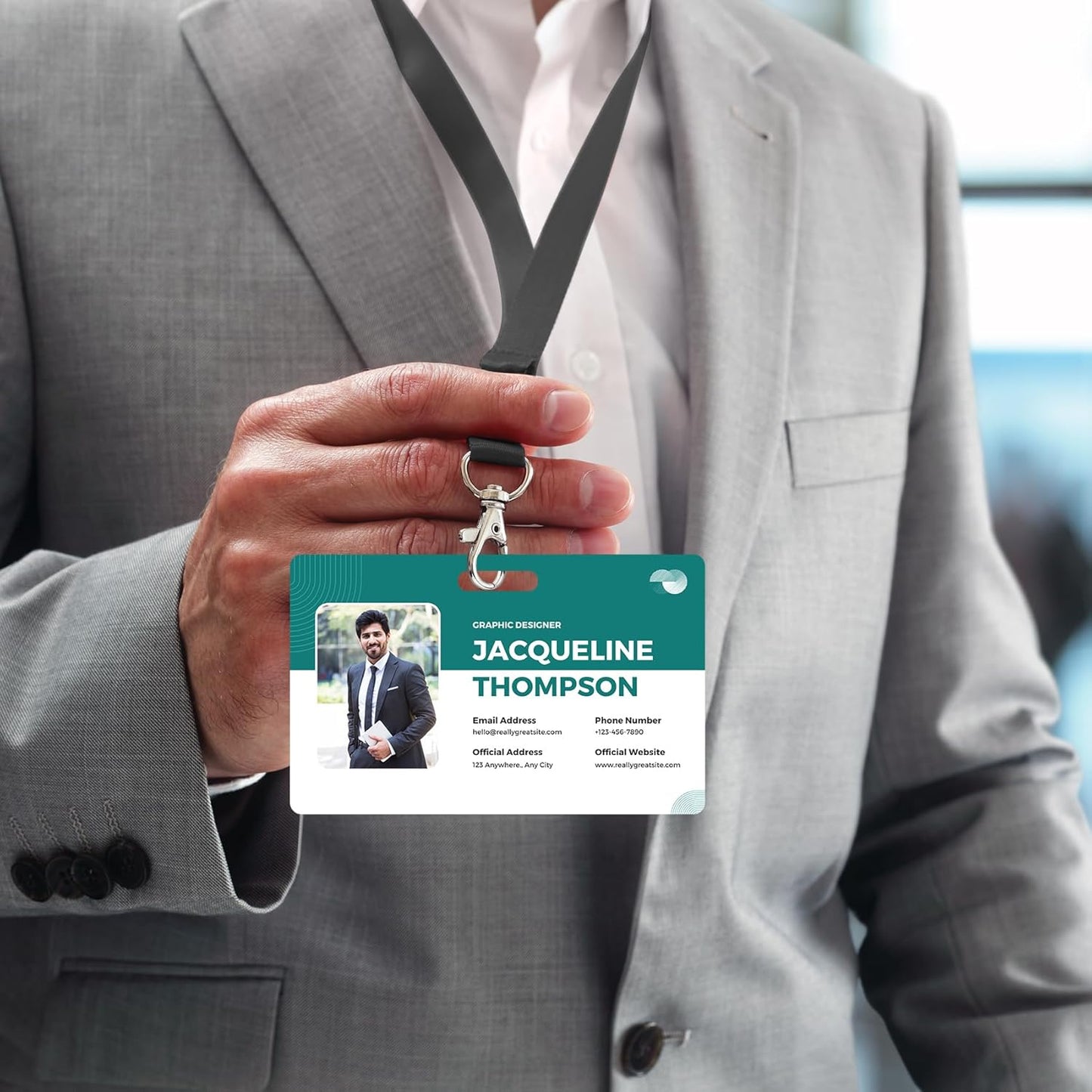 Custom Id Badge Custom Id Card Identification Badges Customizable Personalized Name Badge Customize Name Tag Photo Logo Employee Work Office Volunteer Customized Personal (Horizontal-4)