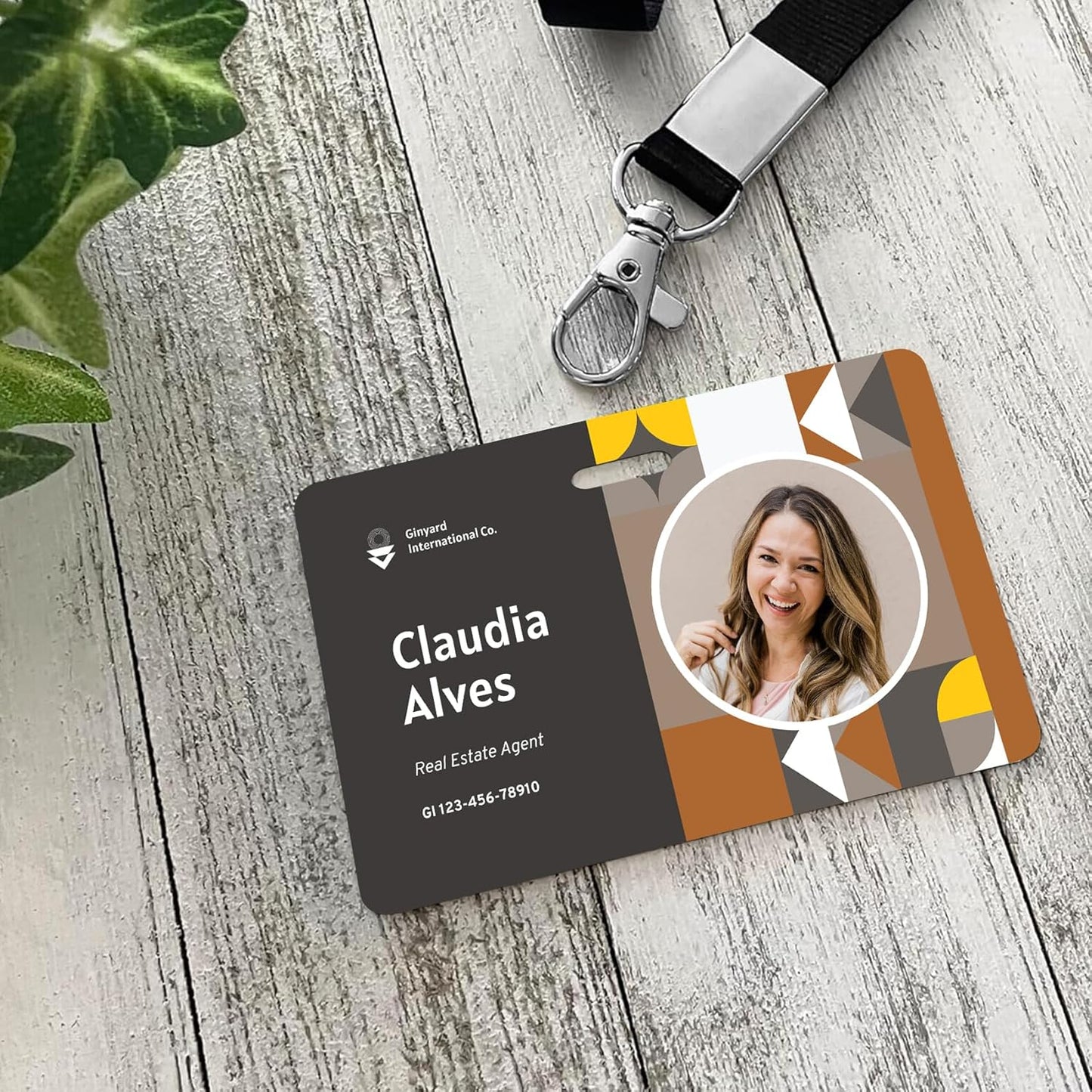 Custom Id Badge Custom Id Card Identification Badges Customizable Personalized Name Badge Customize Name Tag Photo Logo Employee Work Office Volunteer Customized Personal (Horizontal-1)